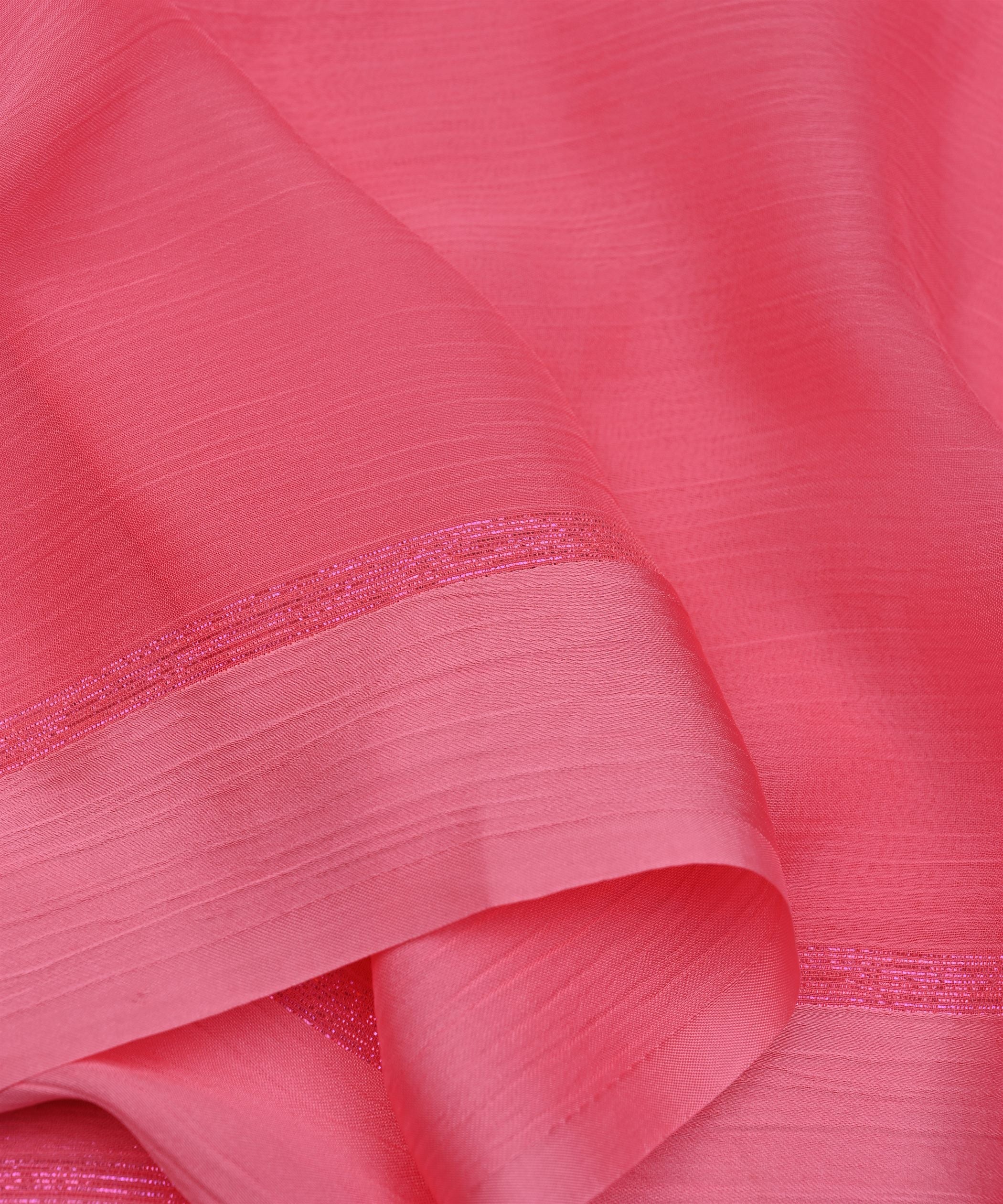 Plain Light Pink Chiffon Fabric at Rs 95/meter in New Delhi