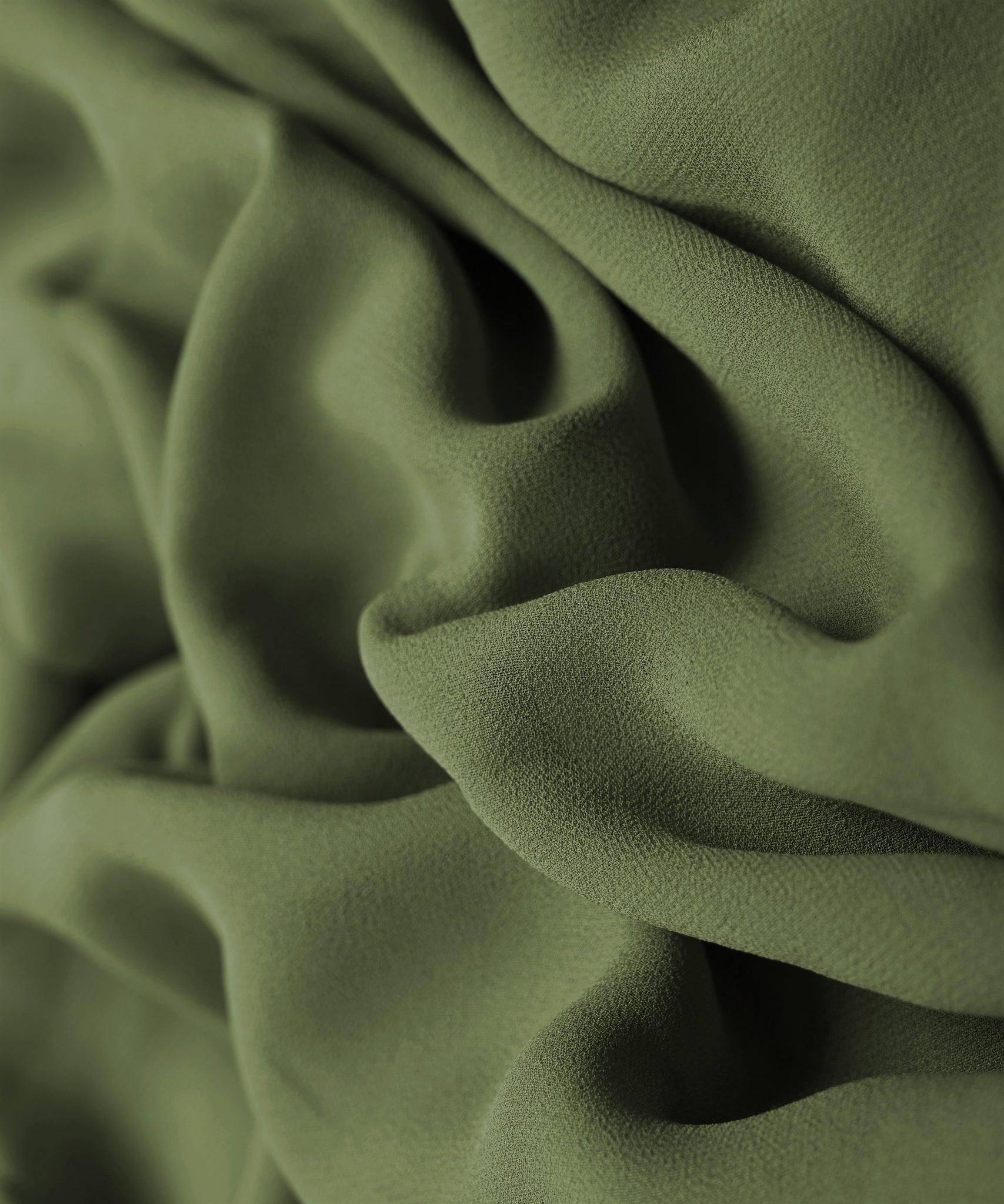 Buy faux georgette olive green fabric material online – Fabric Depot