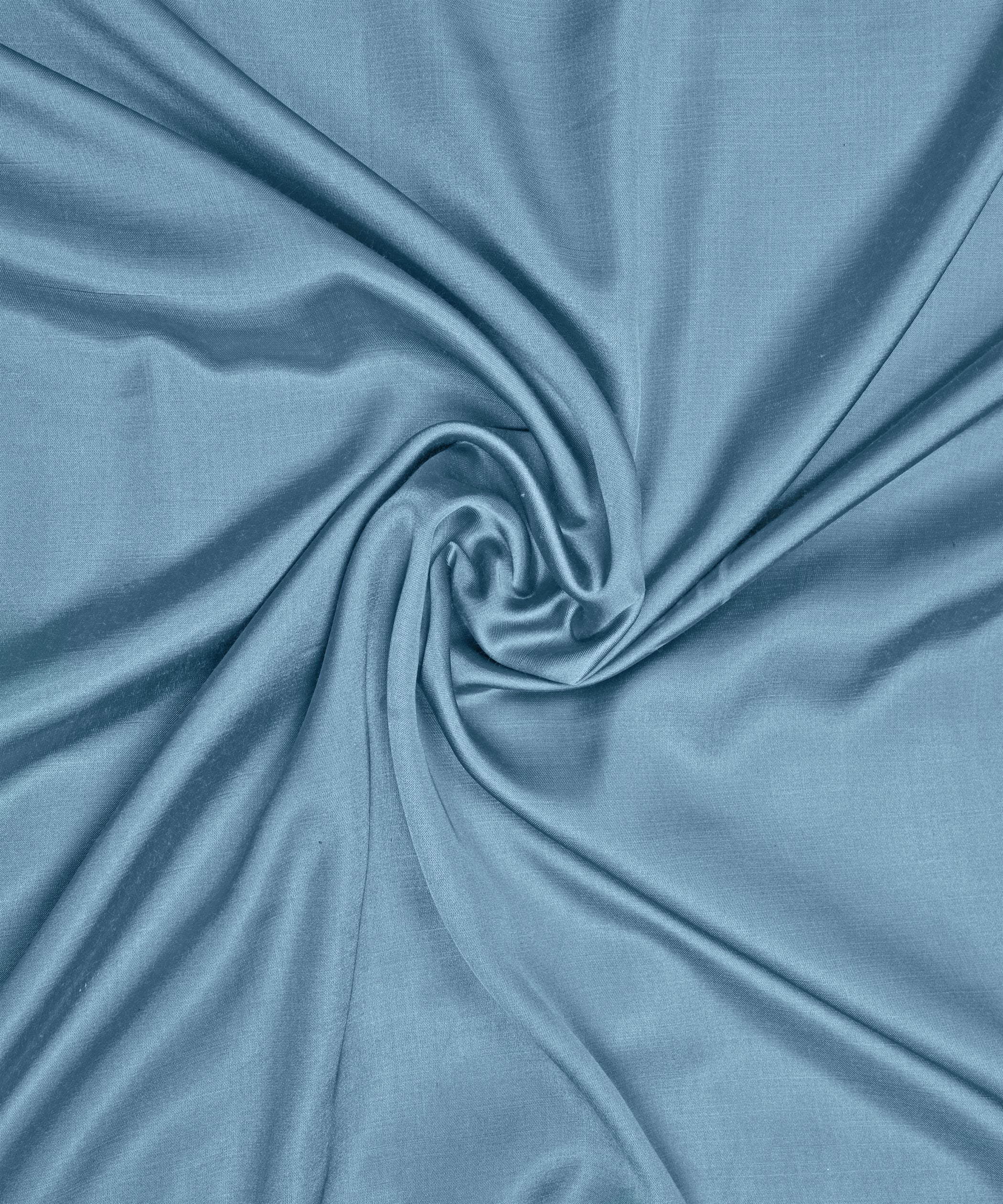Blue Grey Plain Dyed Modal Satin Fabric