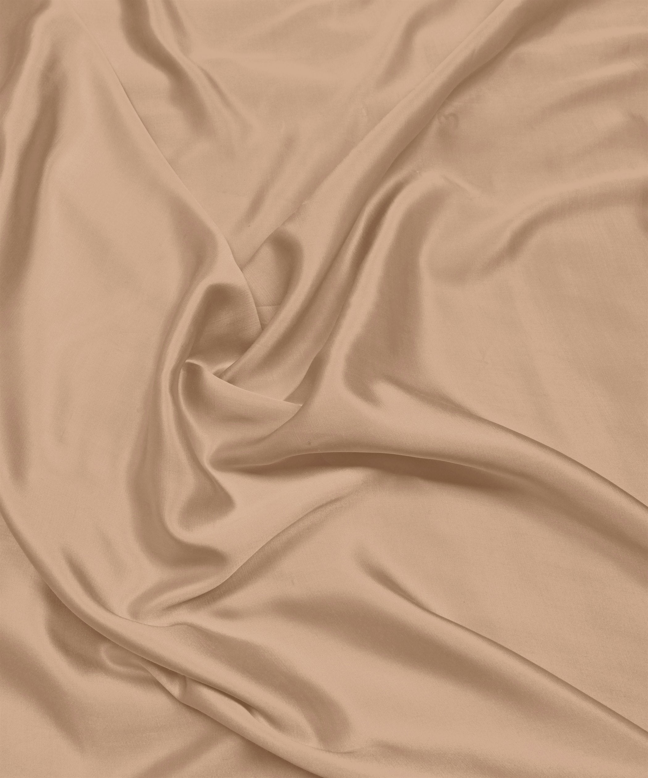 Dark Biege Plain Dyed Modal Satin Fabric