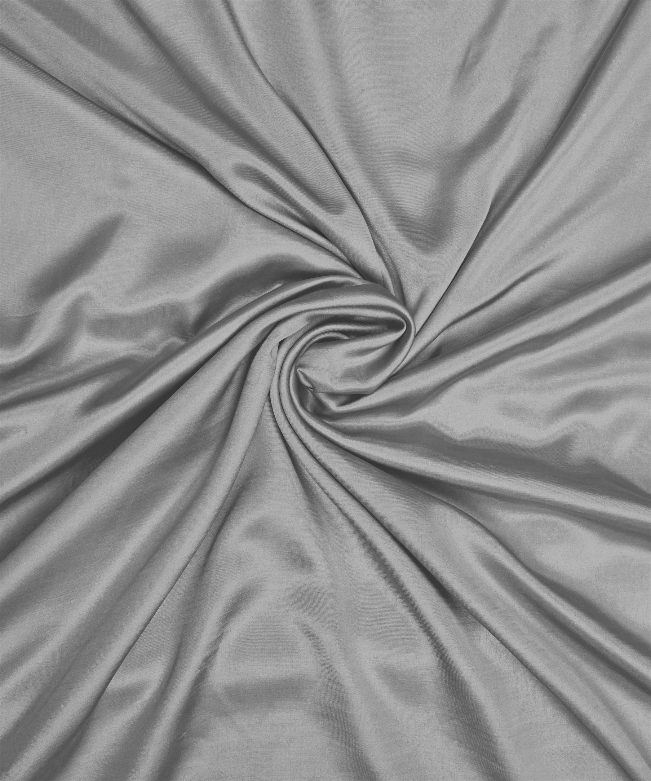 Dim Grey Plain Dyed Modal Satin Fabric