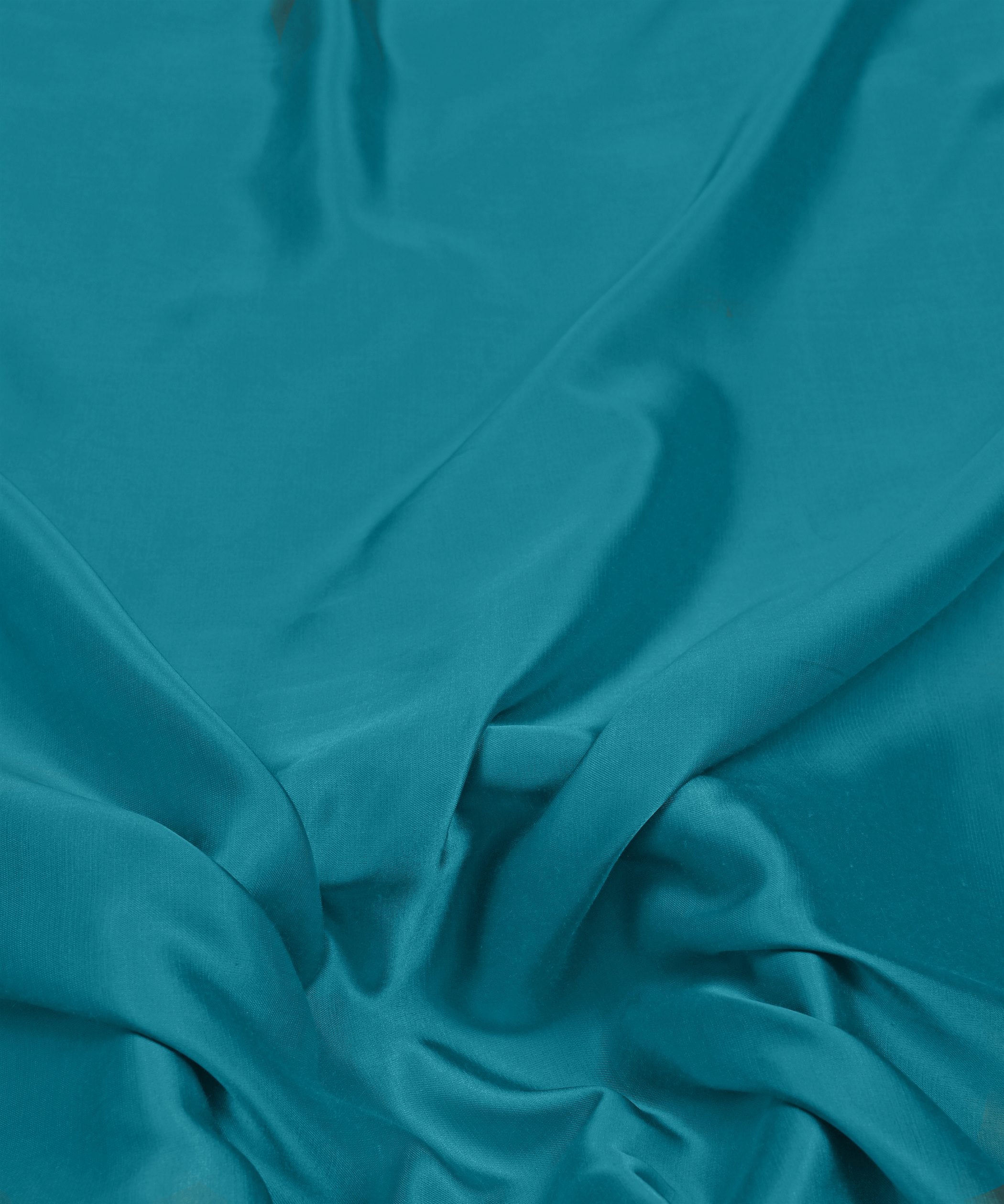 Light Teal Blue Plain Dyed Modal Satin Fabric