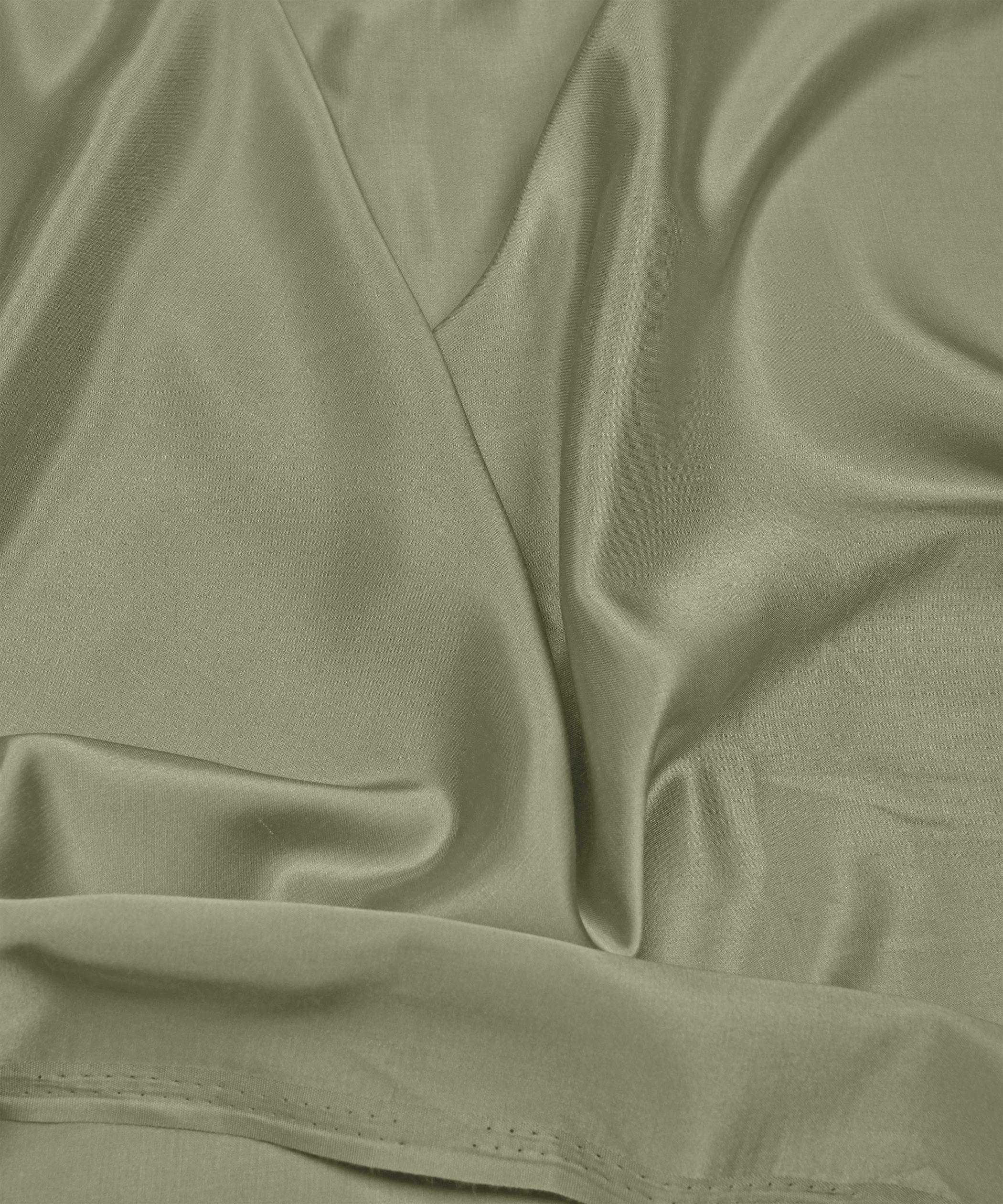 Oil Green Plain Dyed Modal Satin Fabric