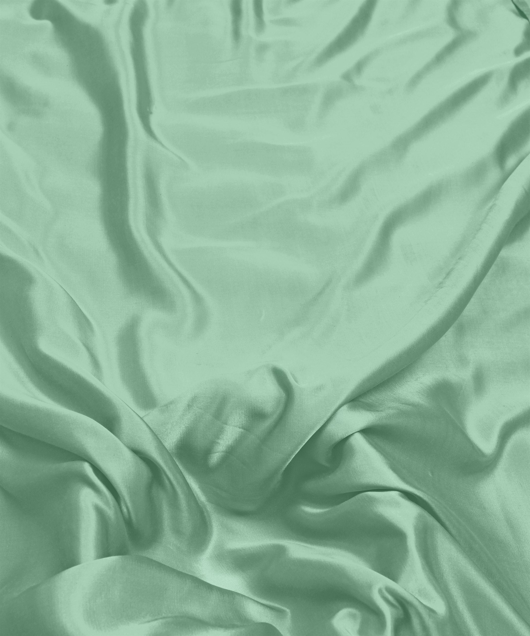 Sage Green Plain Dyed Modal Satin Fabric