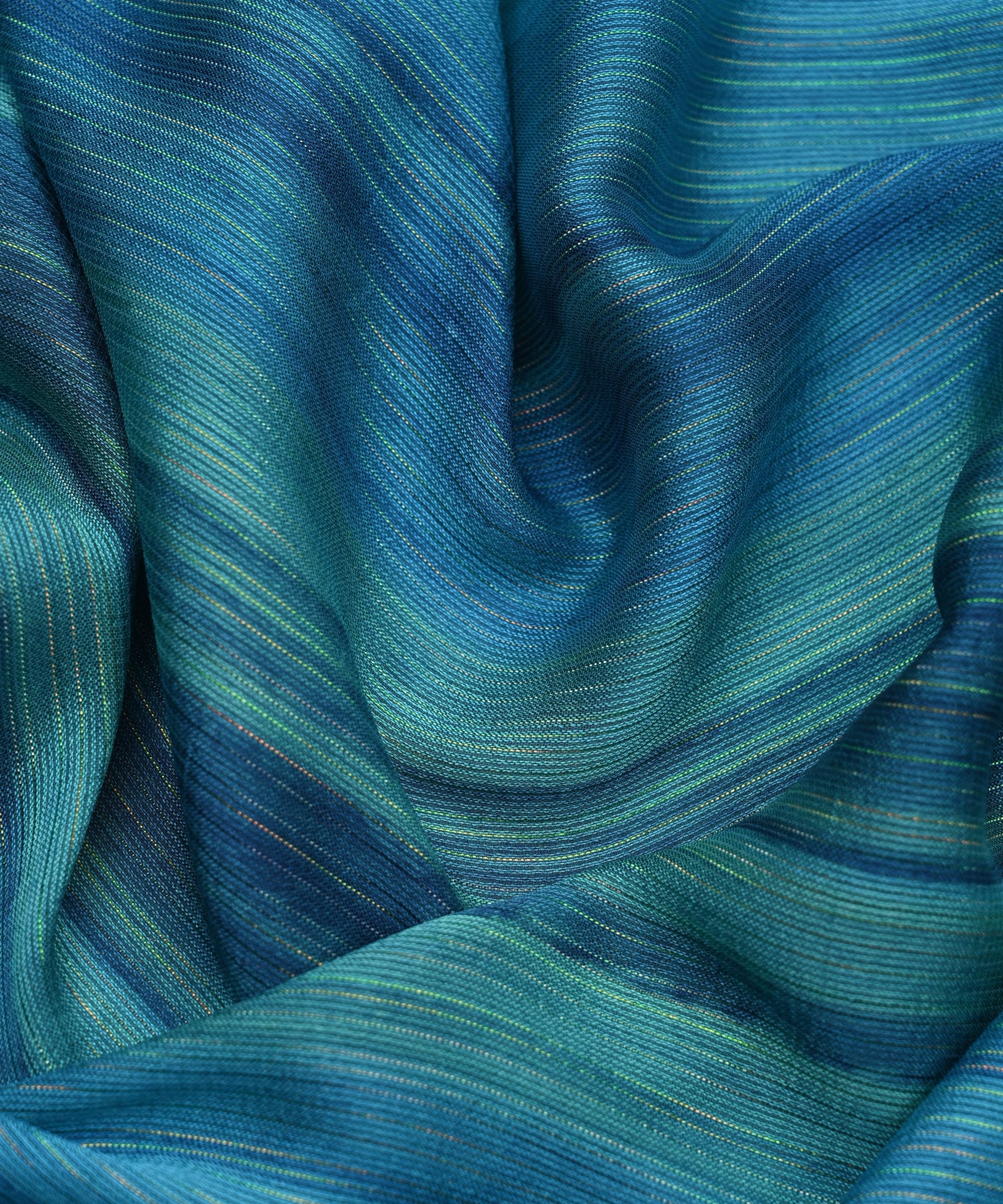 Aqua Blue Multi Shaded Georgette Fabric