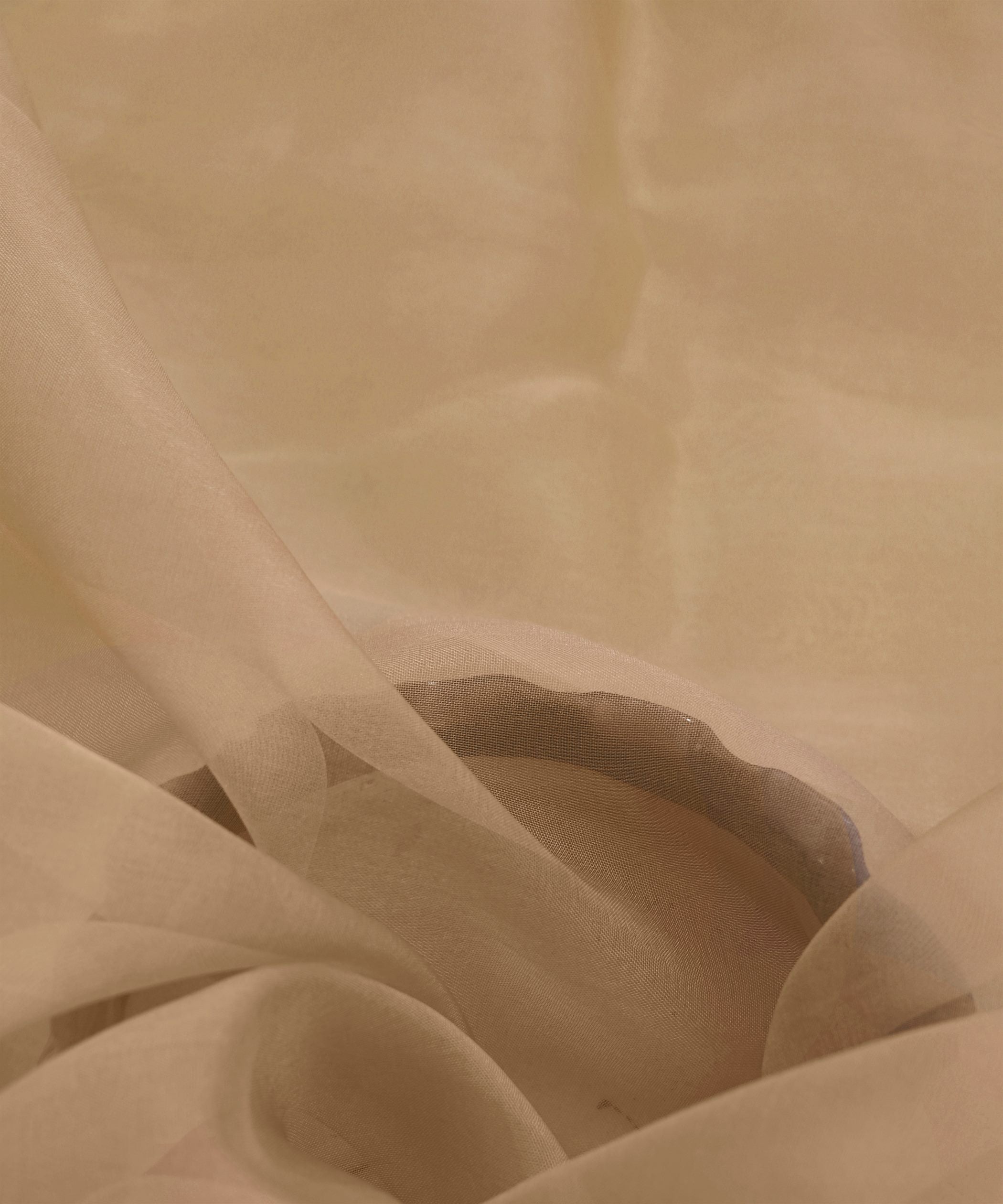 Apricot Plain Dyed Organza Fabric