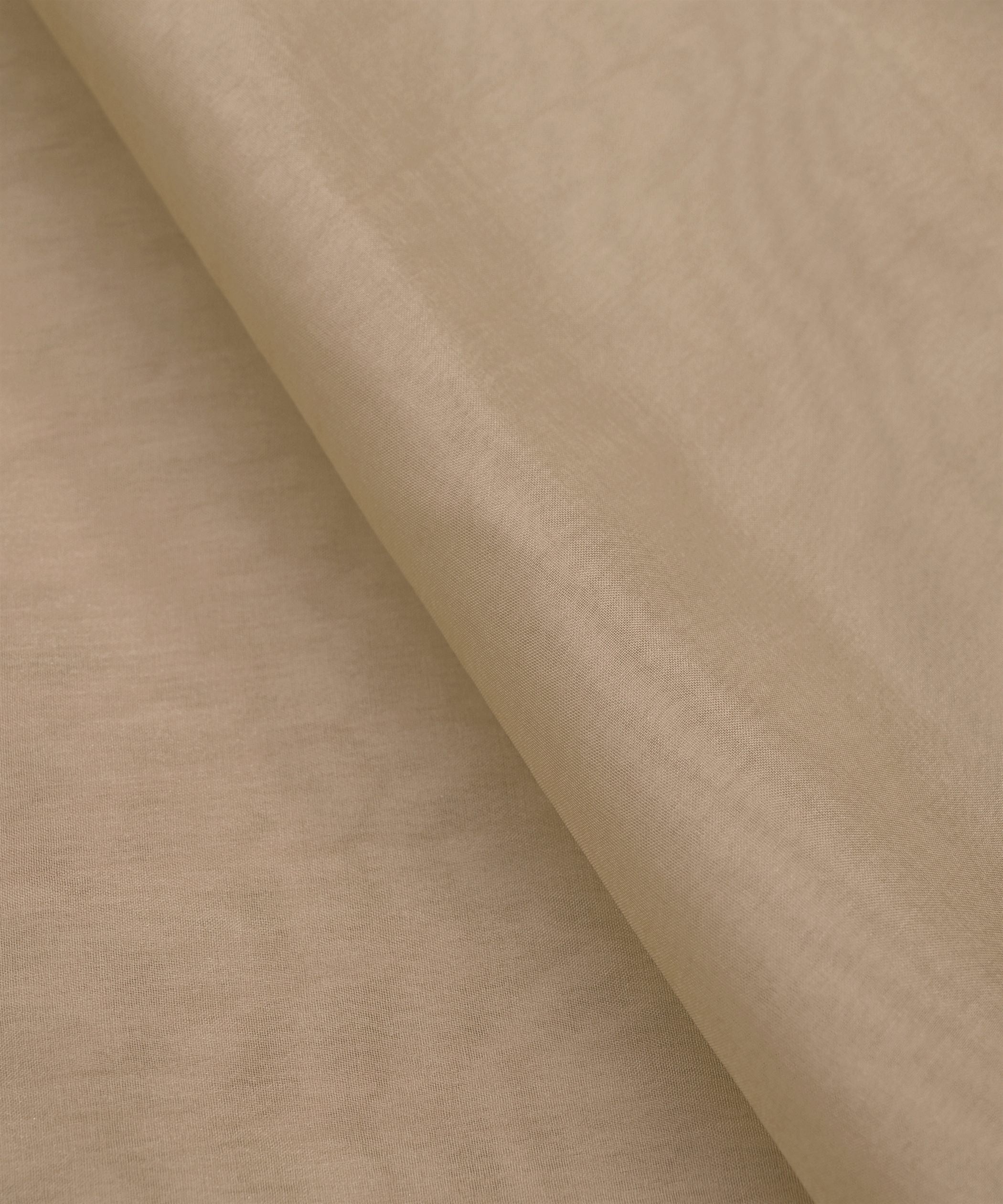 Bone White Plain Dyed Organza Fabric