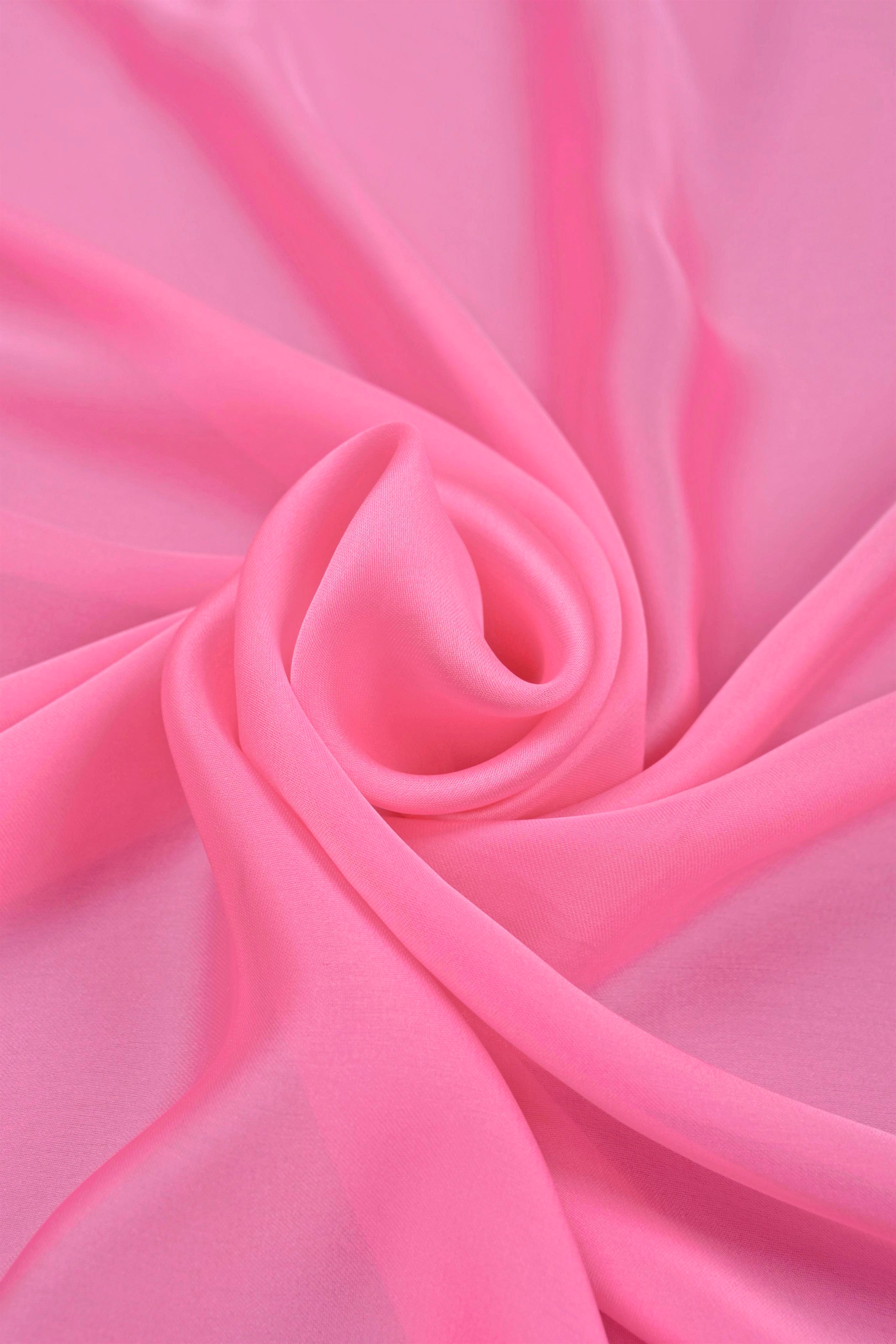 Buy Baby Pink Plain Satin Georgette Fabric Online At Wholesale Prices –  Fabric Depot