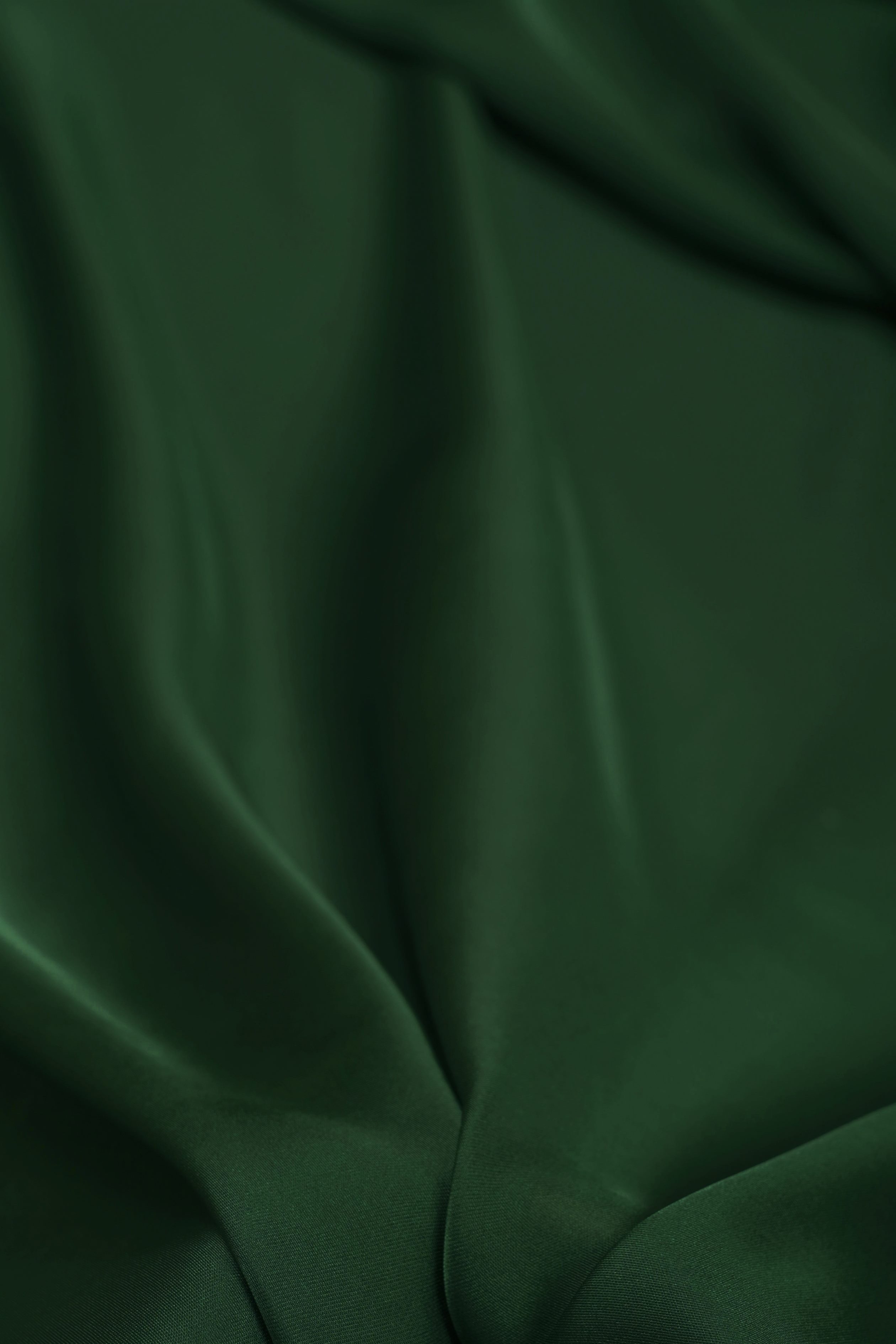 Buy Cationic Dark Green Satin Georgette Fabric Online