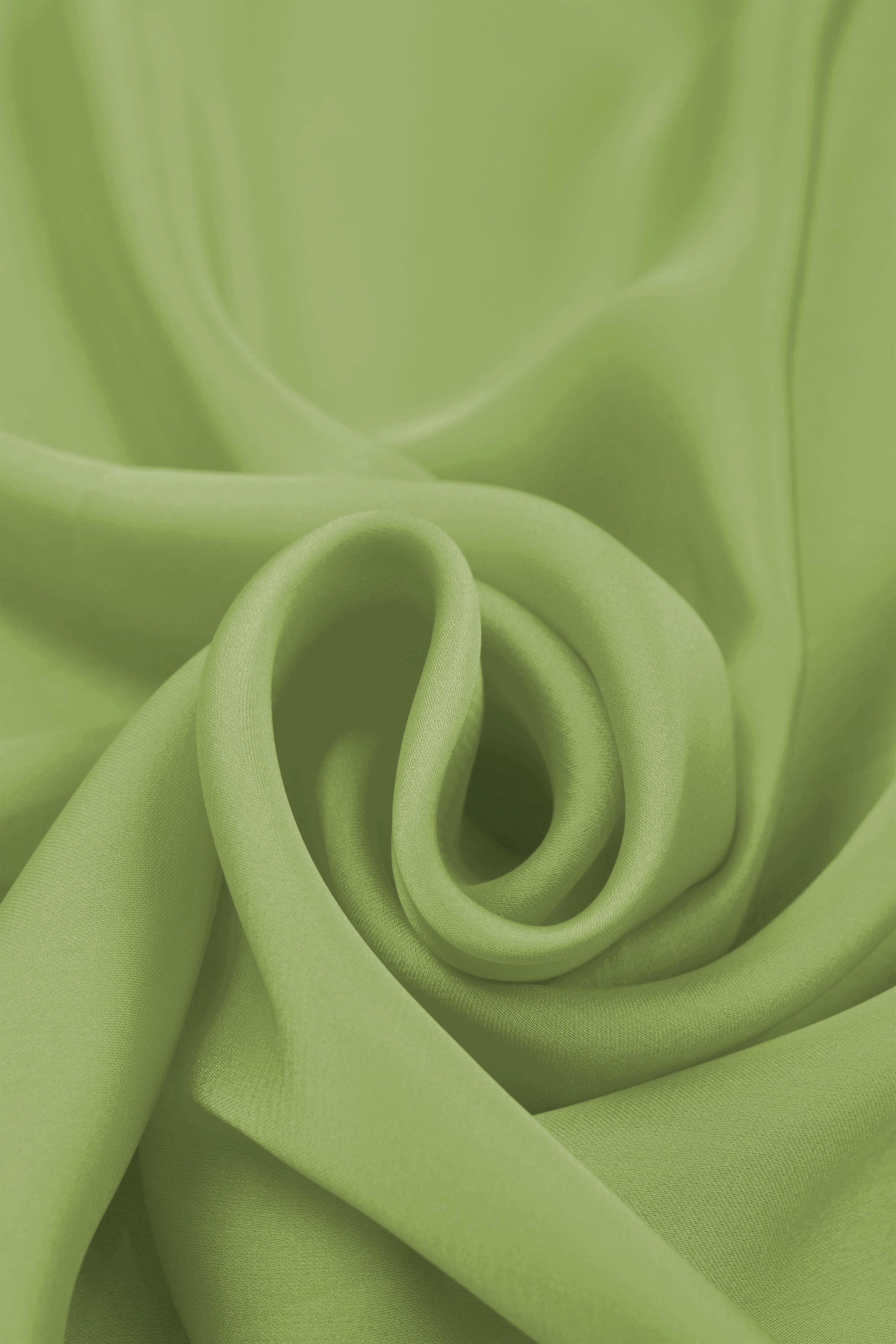 Buy Light Olive Green Satin Georgette Fabric Online