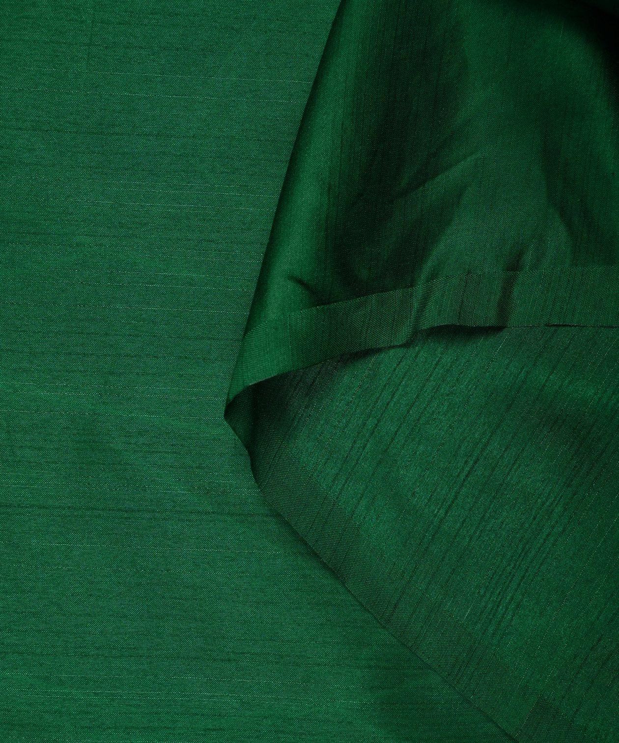 Dark Green Plain Satin Georgette Slub Fabric