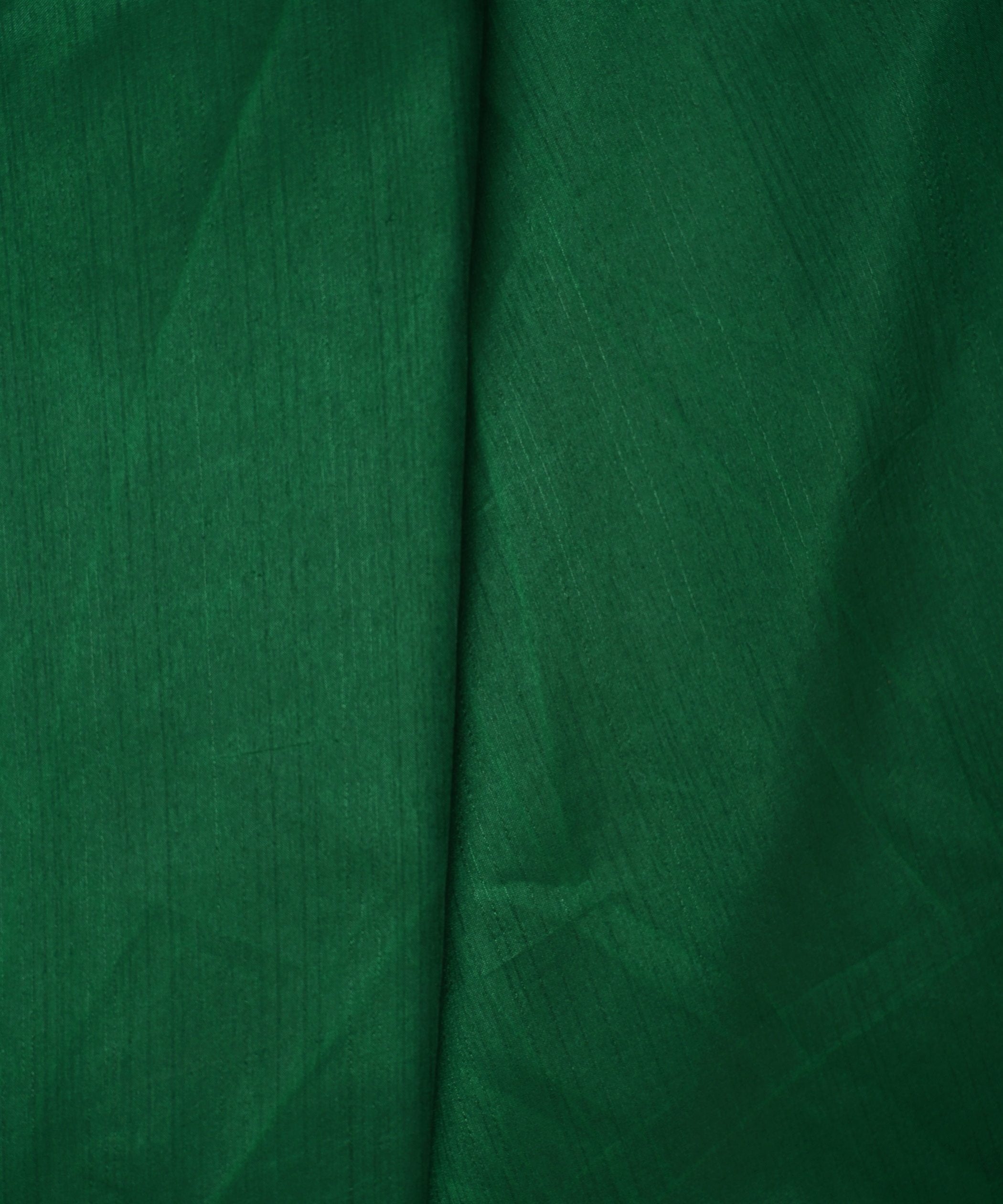 Dark Green Plain Satin Georgette Slub Fabric