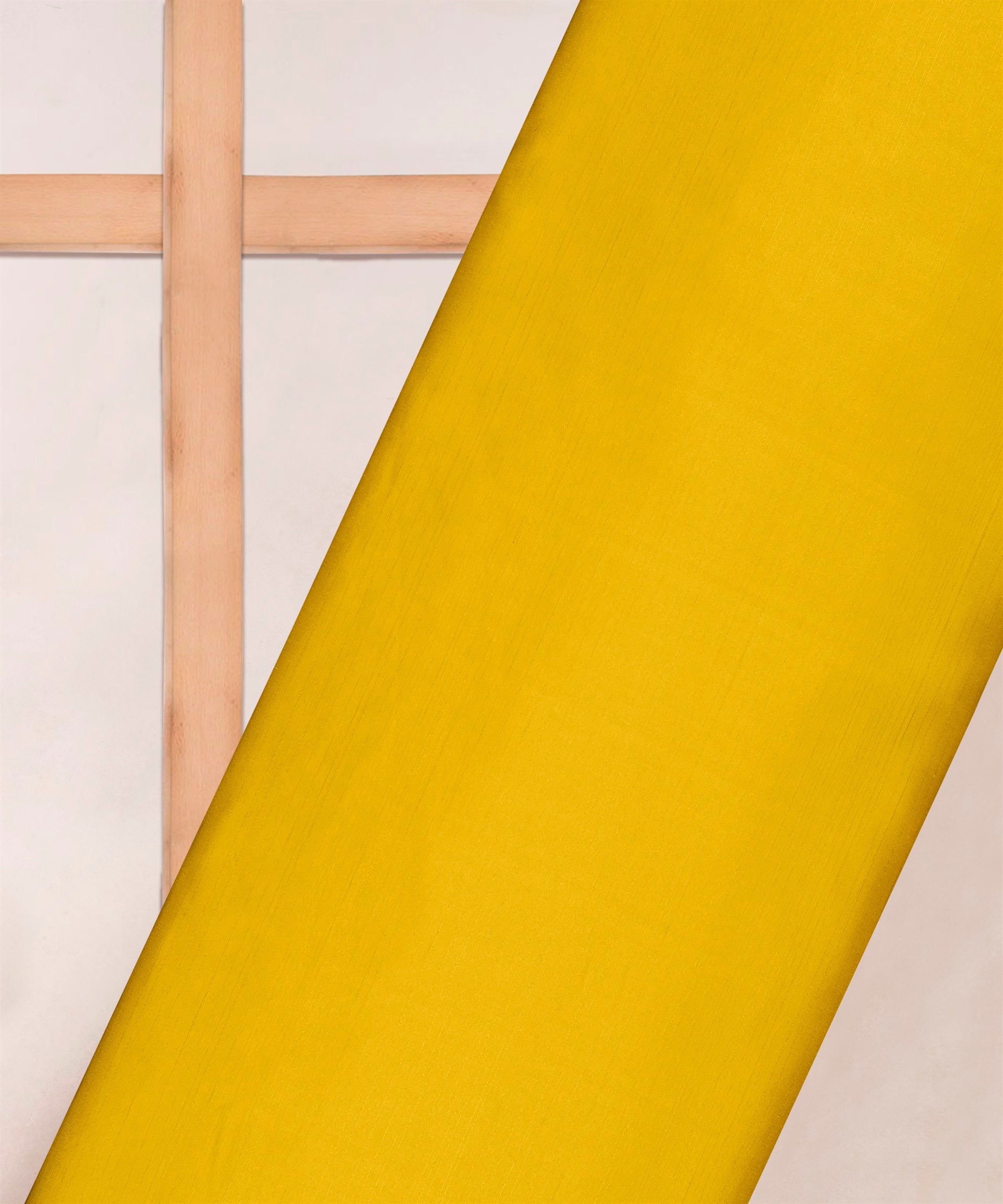 Yellow Plain Satin Georgette Slub Fabric