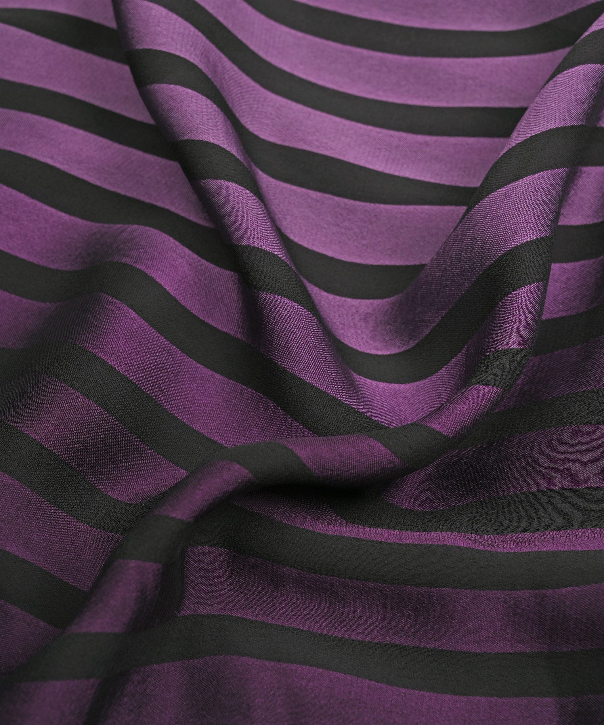 Violet Shaded Chiffon Fabric with Stripes