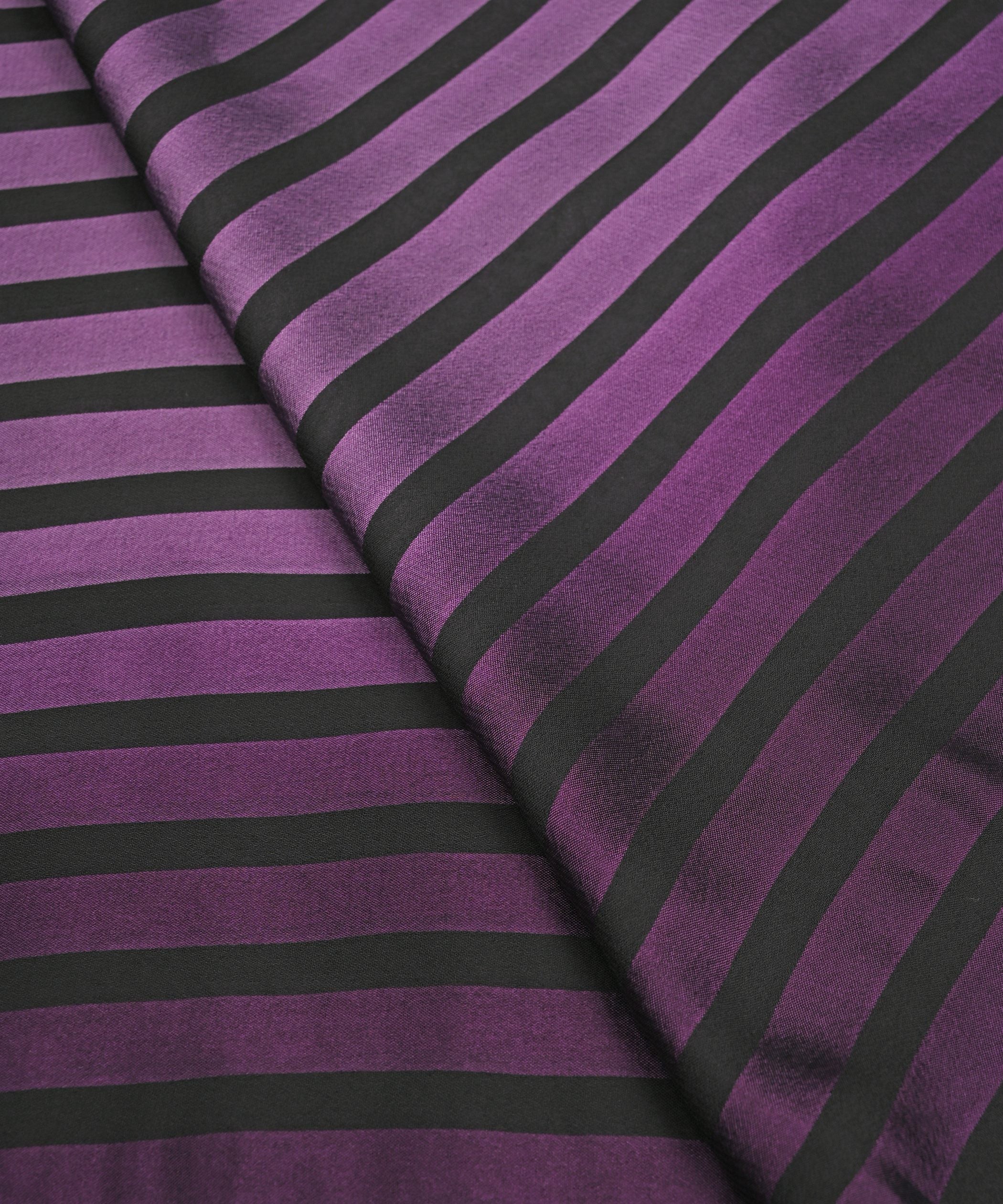 Violet Shaded Chiffon Fabric with Stripes