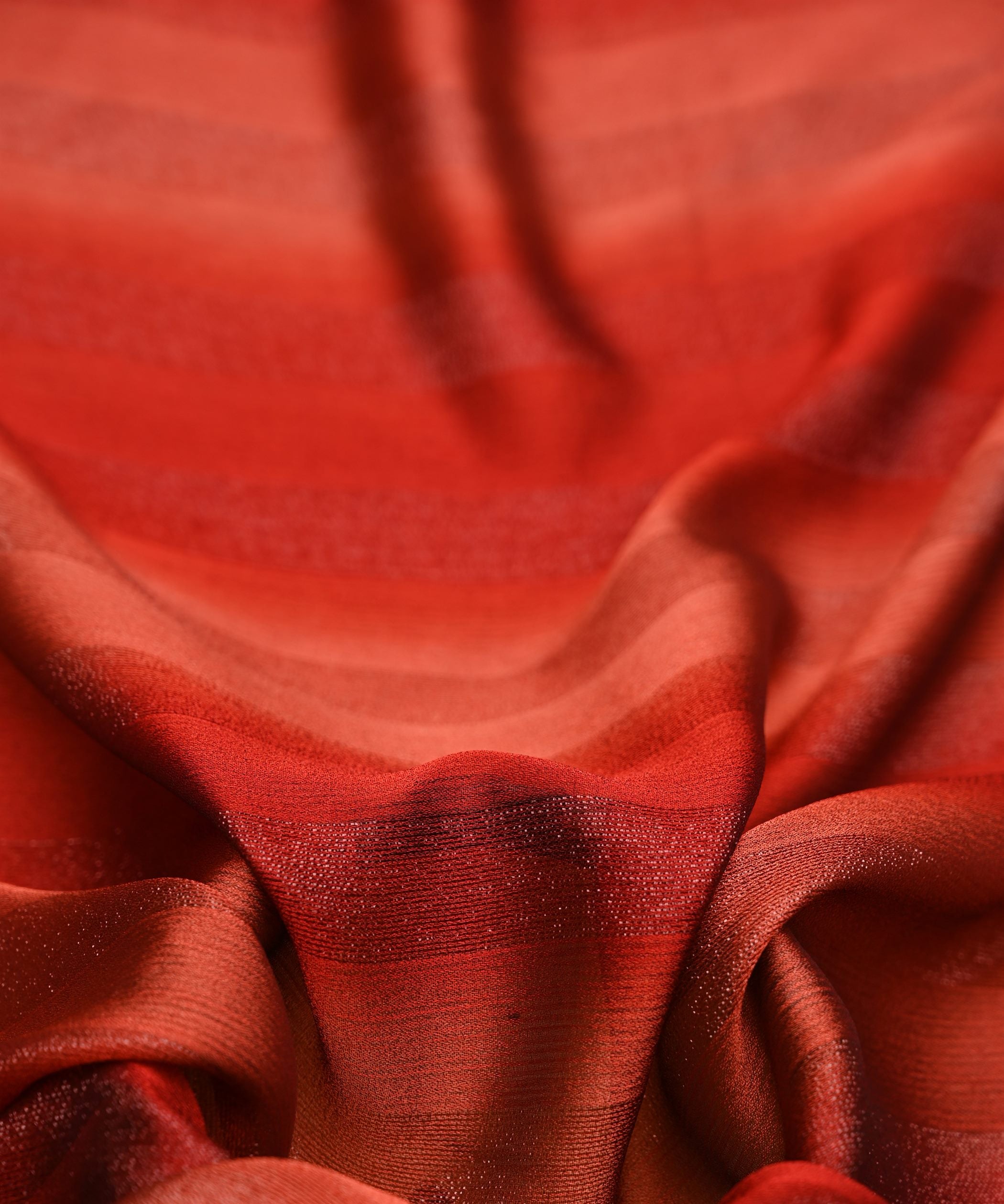 Bronze Shaded Chiffon Fabric with Zari Patta