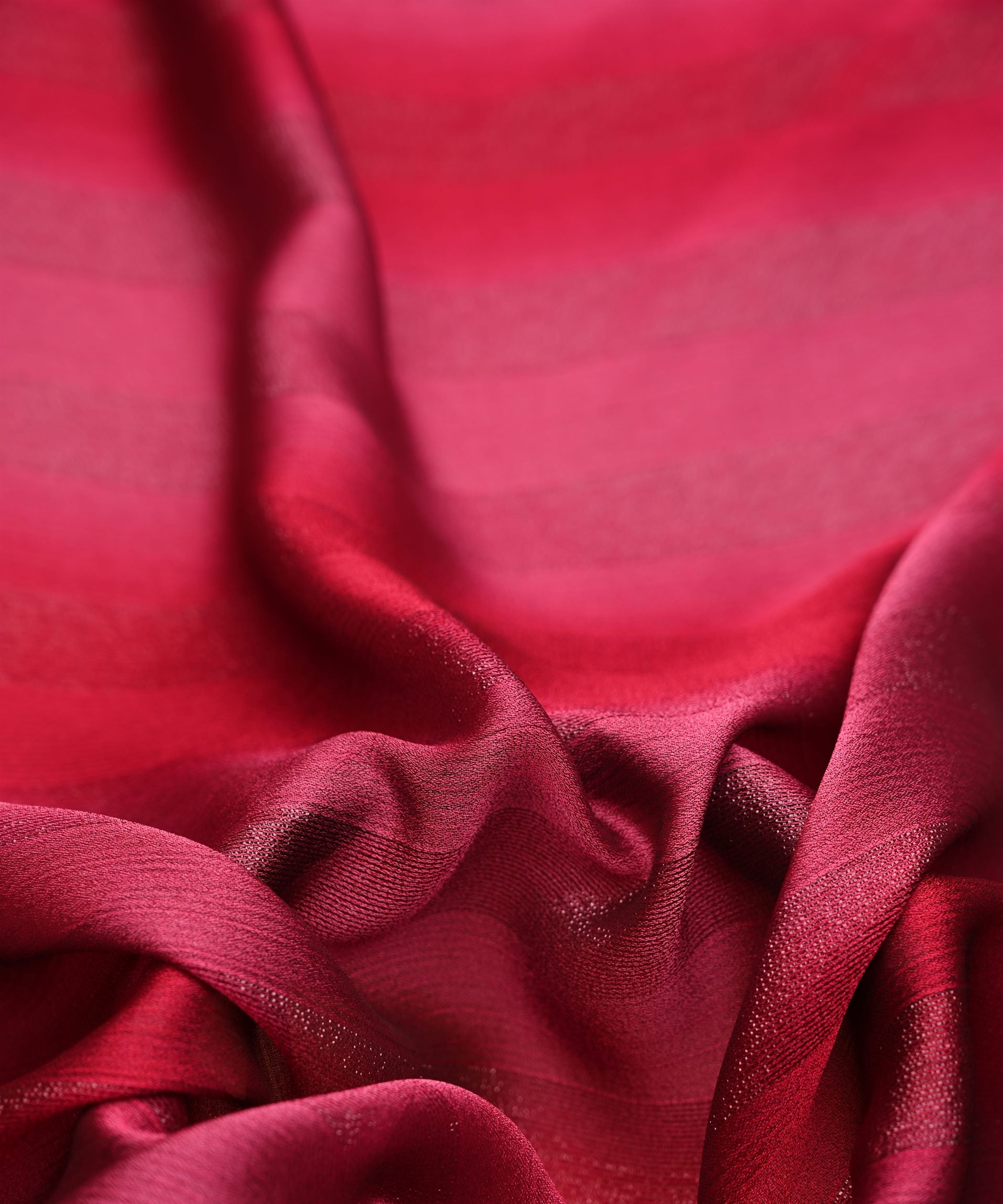 Maroon Shaded Chiffon Fabric with Zari Patta