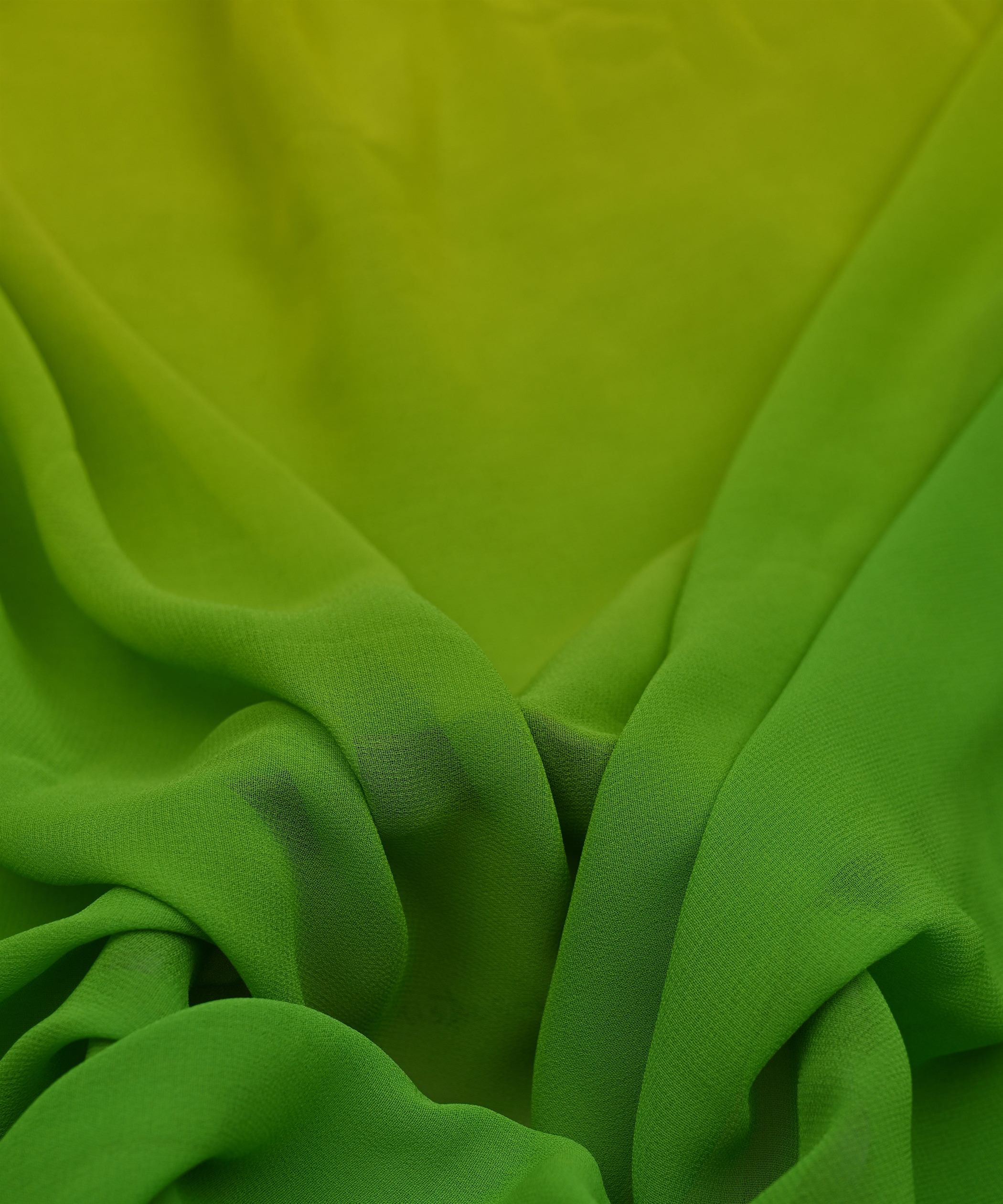 Green Shaded Georgette Fabric