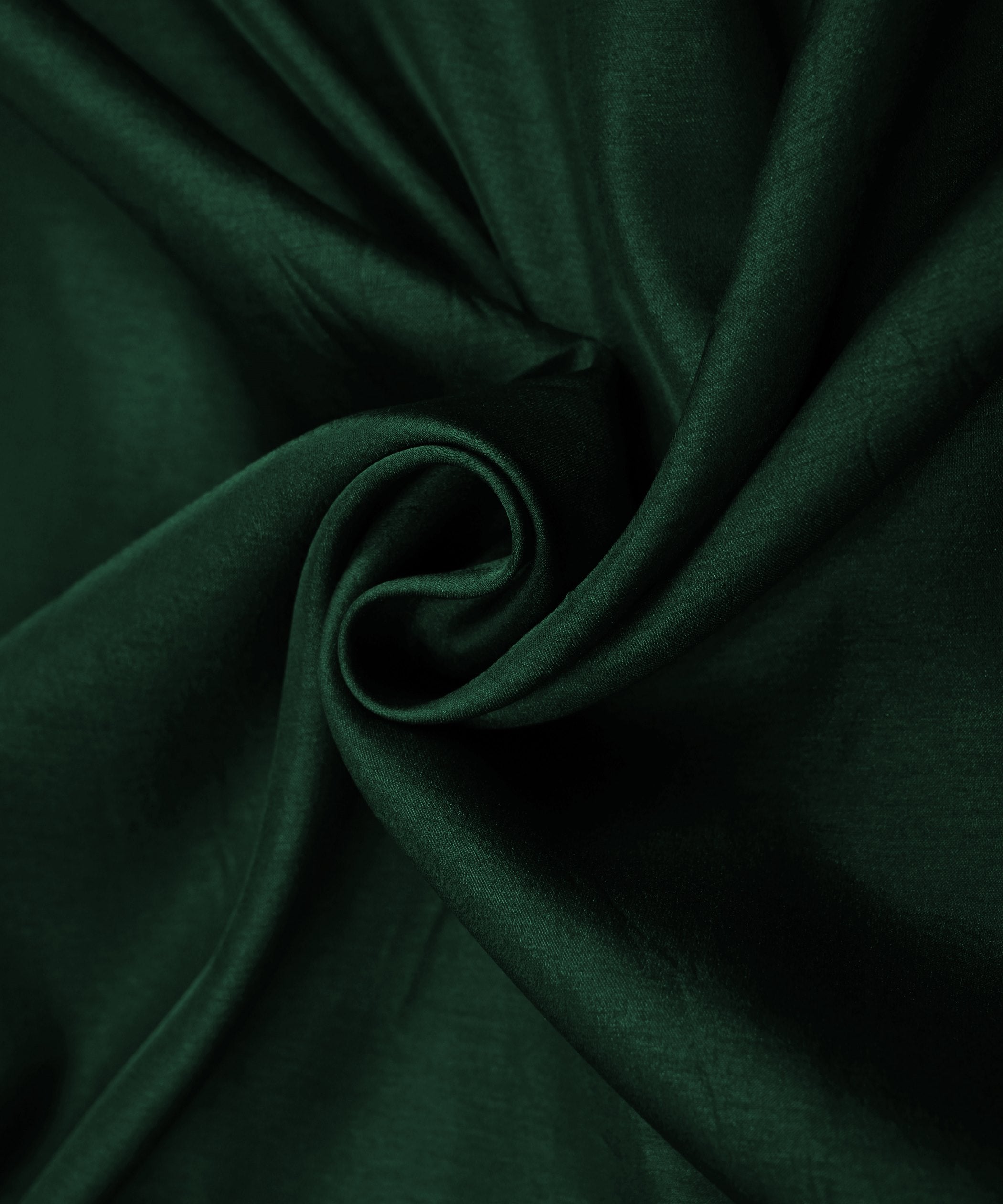 Dark Green Plain Dyed Tussar Silk Fabric