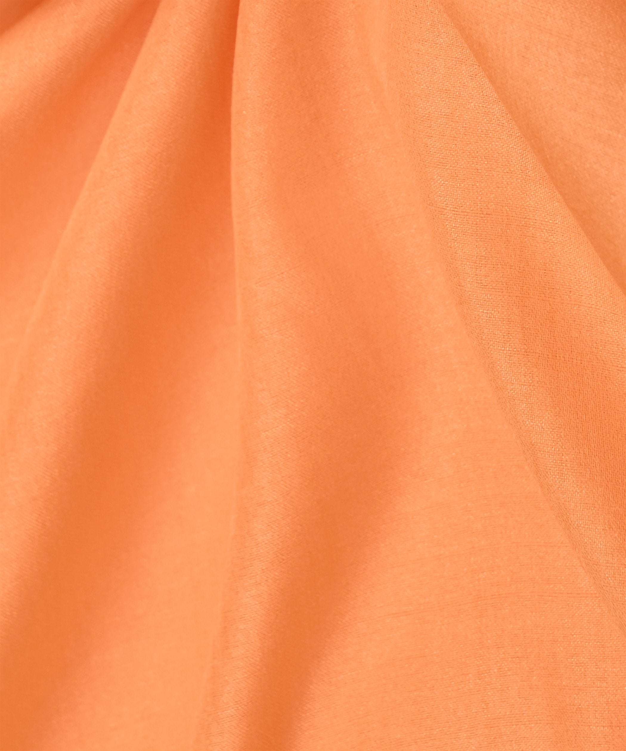 Light Orange Plain Dyed Tussar Silk Fabric